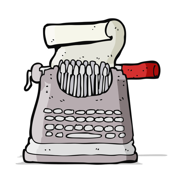 máquina de escribir de dibujos animados
 - Vector, Imagen