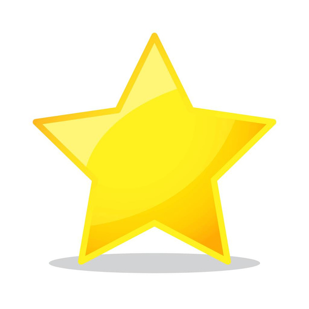 Yellow star in 2d vector logo. - Vetor, Imagem