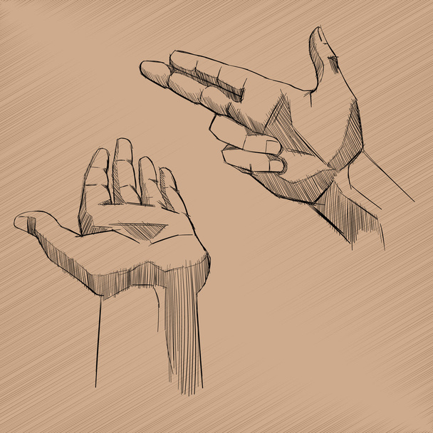 Vector mãos esboço
 - Vetor, Imagem