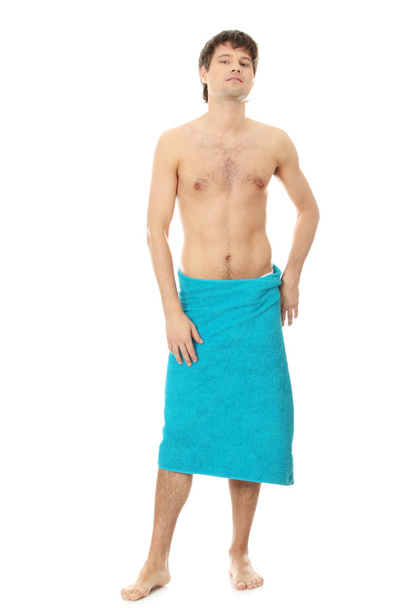 Handsome young man with the towel - Photo, image
