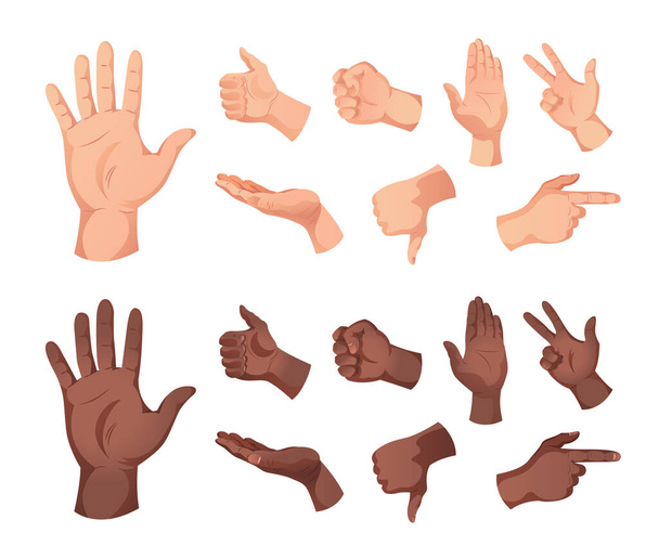 Gesten der menschlichen Hand - Vektor, Bild