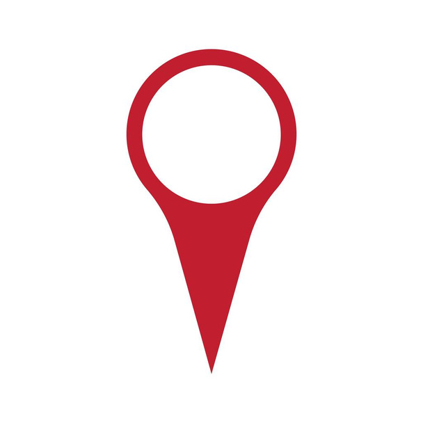 Kartenpunkt-Standort-Pin-Vektor-Symbol für Mapping und Satellitenzuweisung - Vektor, Bild