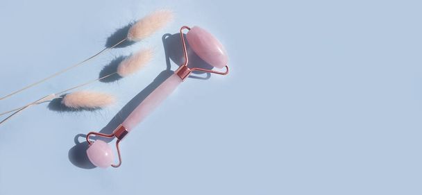 massage roller on colored background - Photo, Image