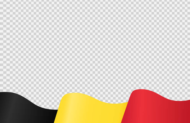 Bandera ondeando de Bélgica aislado en png o fondo transparente, Símbolo Bélgica, plantilla para bandera, tarjeta, publicidad, promover, vector ilustración superior medalla de oro deporte país ganador - Vector, imagen