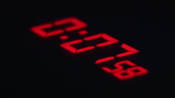 Πίνακας αποτελεσμάτων ψηφιακή κόκκινο αντίστροφη μέτρηση ρολόι 04 - Πλάνα, βίντεο