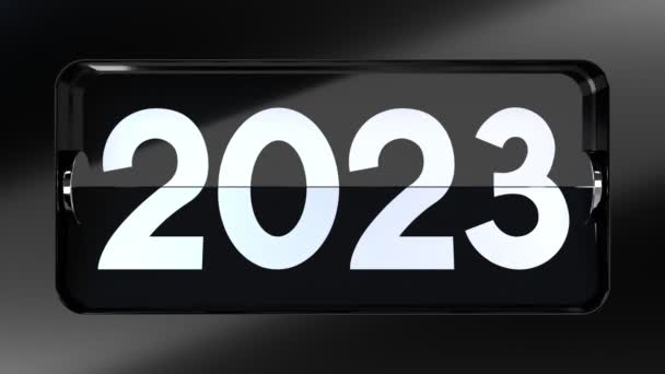 Μοντέρνο flip ημερολόγιο που γυρίζει μέσα από τα έτη 2021 έως 2031 - 3D 4k animation (3840x2160 px). - Πλάνα, βίντεο
