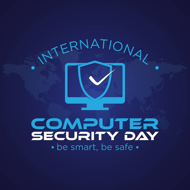 Emblème de la lettre du jour de la sécurité informatique dans un style plat. Illustration vectorielle EPS.8 EPS.10 - Vecteur, image
