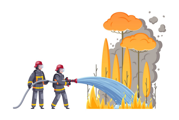 Feuerwehr Cartoon Illustration - Vektor, Bild
