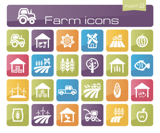 Farm ikonok rész 2 - Vektor, kép