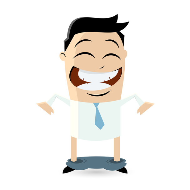 Funny businessman with dropped pants - Vector, Image