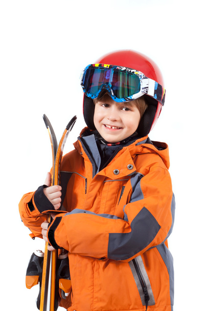 Kid in the ski clothing - Фото, зображення