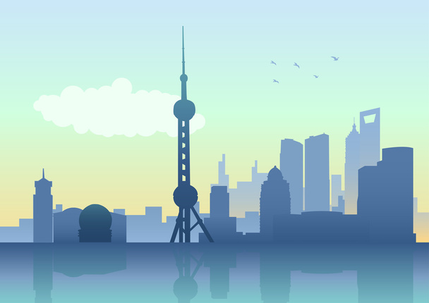 Skyline von Shanghai - Vektor, Bild