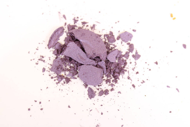 crushed eyeshadow isolated on white background - Photo, Image