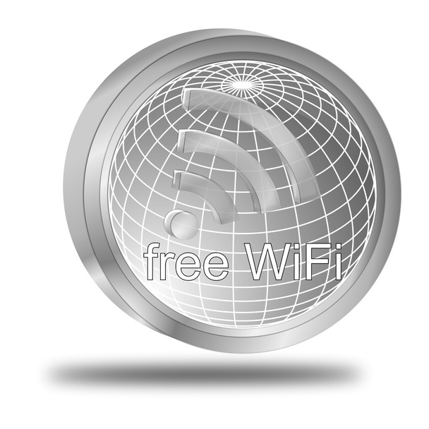 Free wireless WiFi button - Photo, Image