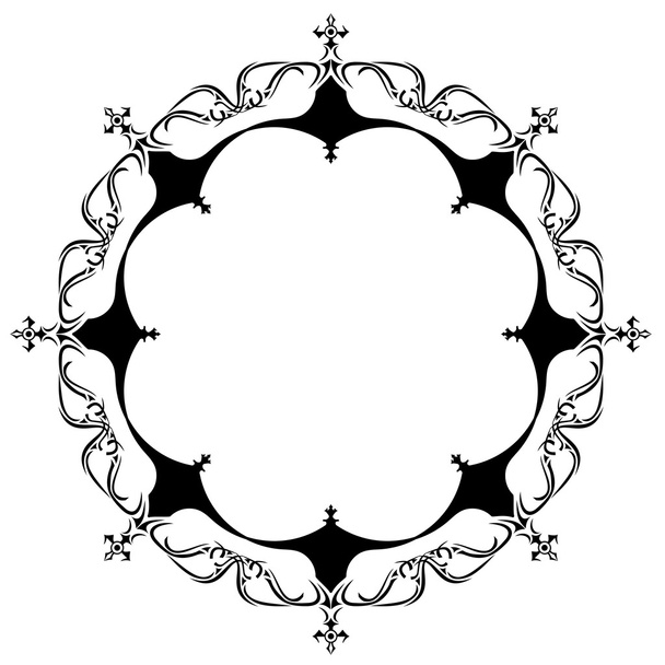 Marco de silueta vectorial (redonda)
 - Vector, imagen