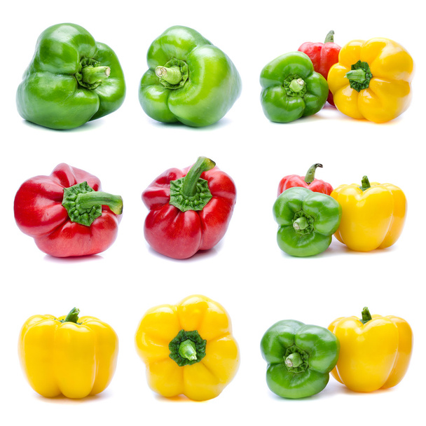 bell pepper or capsicum isolated on white - Fotó, kép