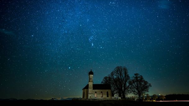 night sky with stars and milky way - Foto, Bild