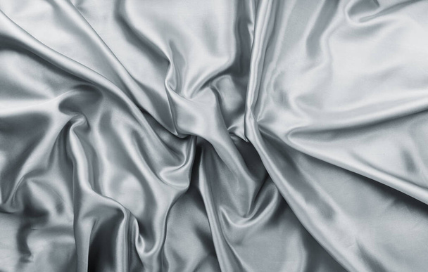 white silk fabric texture background - Фото, зображення