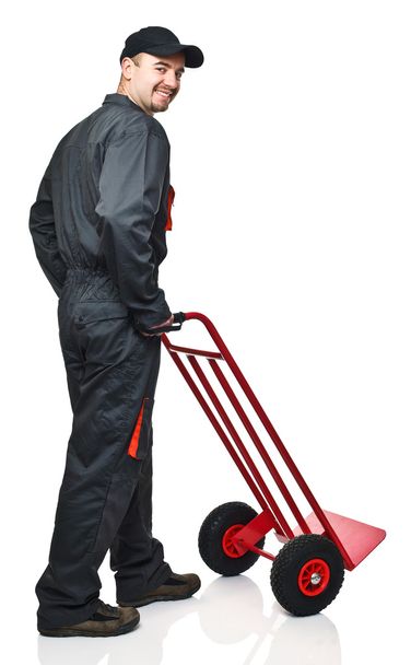 Worker with handtruck - Photo, image