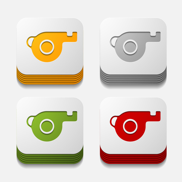 Square buttons with whistles - Vector, afbeelding