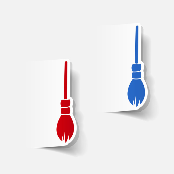 Brooms design elements - Vector, Image
