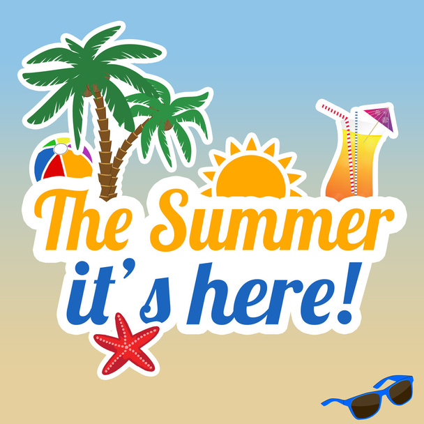 The summer it's here poster - Vector, Image