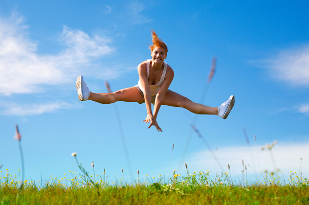 jumping lány - Fotó, kép