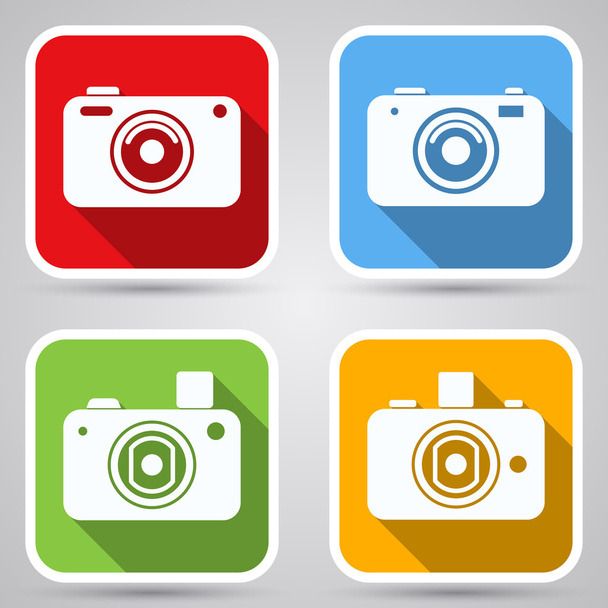 Photo camera  icons - Vetor, Imagem