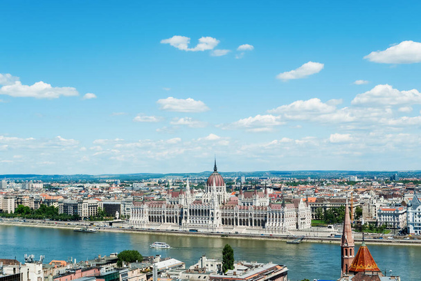 budapest, hungary-july, beautiful cityscape and danube river, the capital of the state of the republic - Photo, image