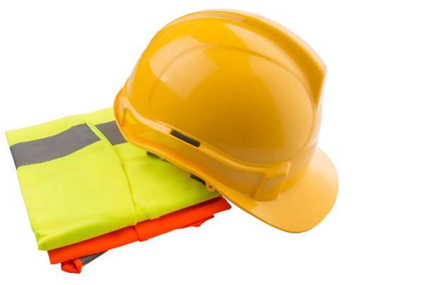 Hard Hat And Reflective Vest - Foto, afbeelding