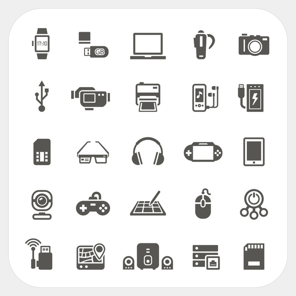Conjunto de iconos electrónicos y gadget
 - Vector, Imagen