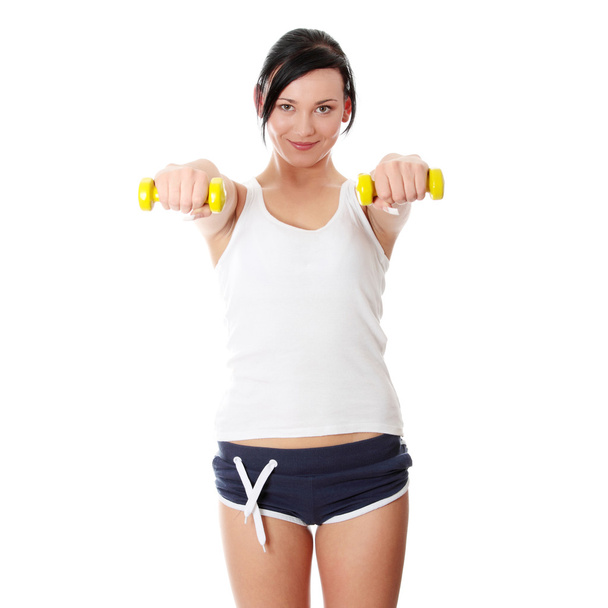 Woman doing fitness exercise - Zdjęcie, obraz