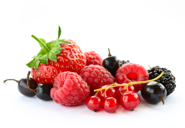 Big Pile of Fresh Berries on White Background - Foto, afbeelding