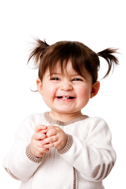 Šťastné rozesmáté dítě batole dívka - Fotografie, Obrázek