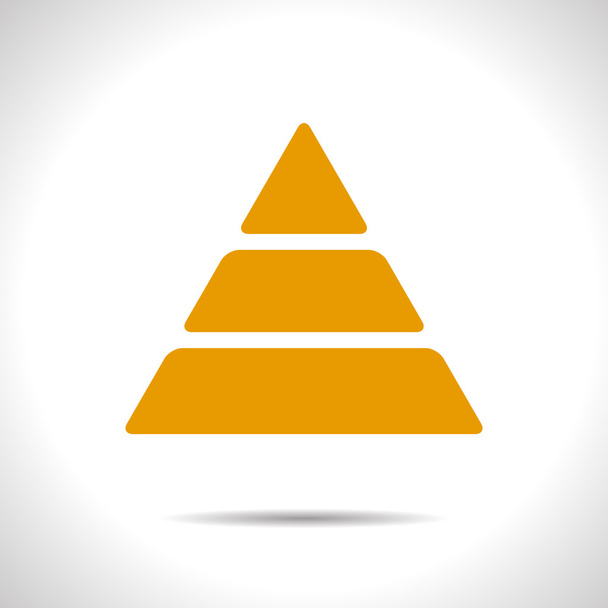 Vector pyramid icon. Eps10 - Vector, afbeelding