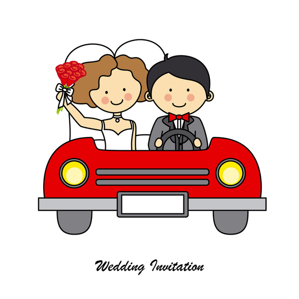Wedding card - Vektor, obrázek