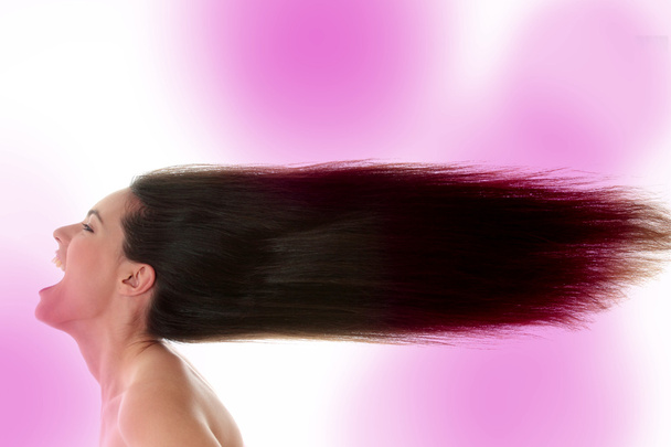 Woman with long hairs - 写真・画像
