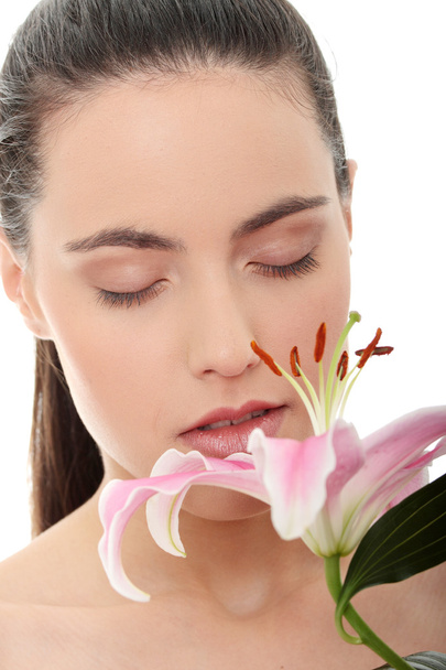 Spa woman with flower - Foto, Imagem