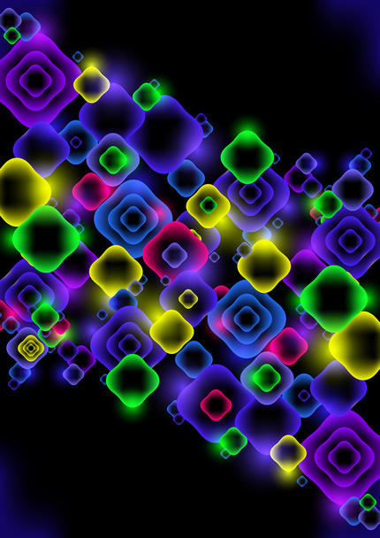 Abstrakter Neon-Hintergrund - Vektor, Bild