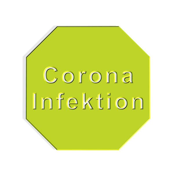 Corona infection - Word or text as 3D illustration, 3D rendering. - Foto, Bild