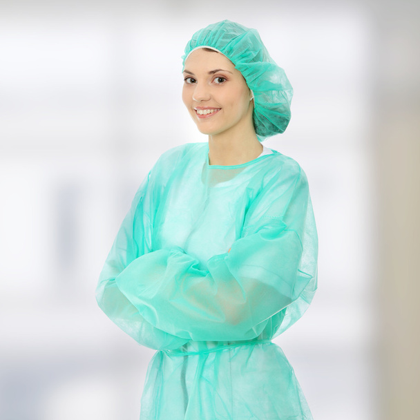 Portrait of female surgeon or nurse - Fotó, kép