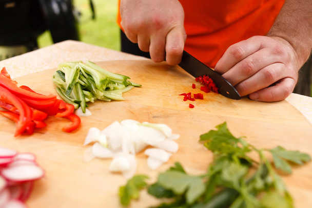 Cutting vegetables - Foto, Imagen