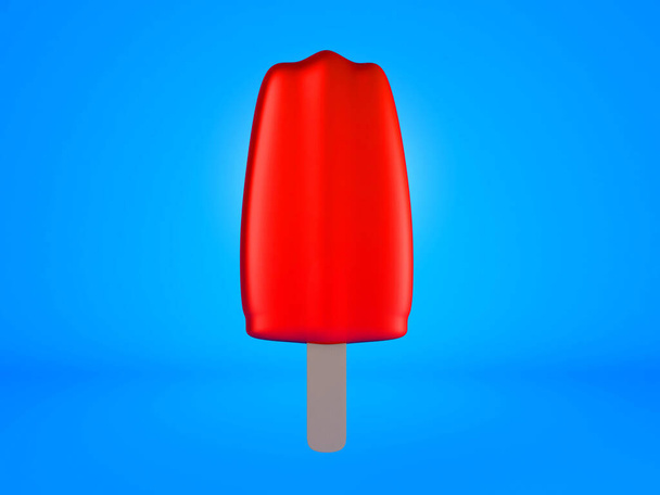 ice cream on a blue background - Foto, Imagem