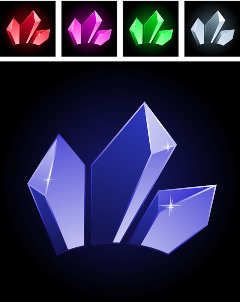 Collection of stylized gems - Vektor, obrázek