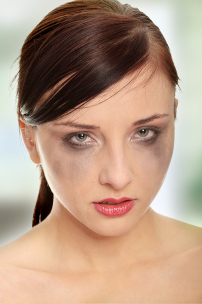 Abused woman crying - 写真・画像