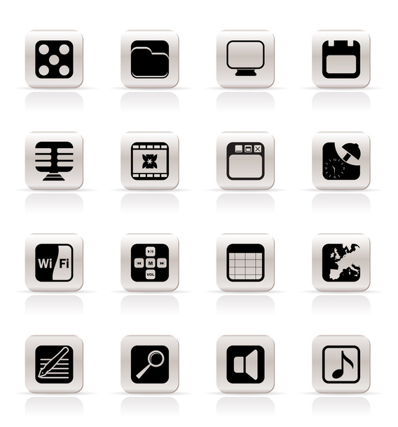 Phone Performance, Internet and Office Icons - Vettoriali, immagini