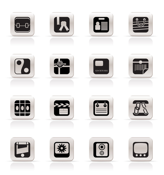 Simple Business and Internet Icons - Vektor, Bild