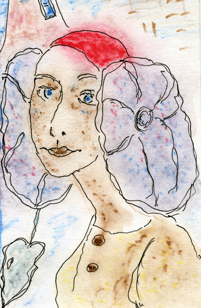 mujer ojos azules
 - Foto, imagen