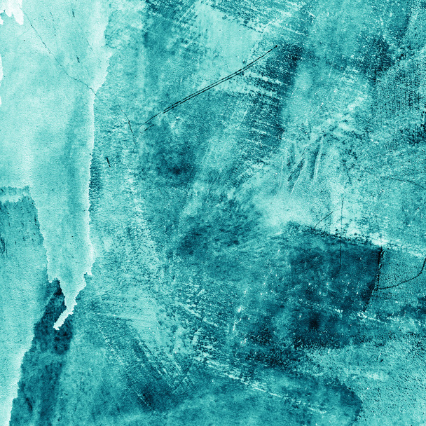 Grungy texture background with teal brush strokes - Φωτογραφία, εικόνα