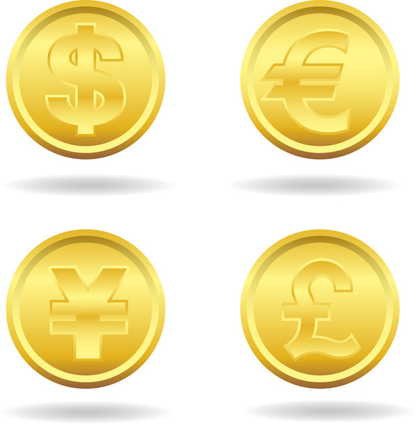 Золотая монета
 - Вектор,изображение